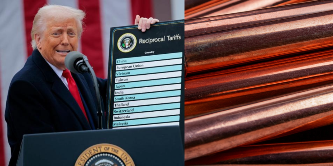 Cobre se mantiene libre de gravámenes tras el anuncio de aranceles recíprocos de Trump.