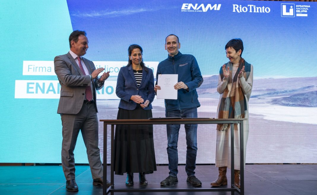 ENAMI y Rio Tinto sellan alianza para desarrollar proyecto de litio Salares Altoandinos